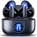 P91 Wireless Earbuds, Bluetooth Headphones V5.4 Stereo Ear Buds with Noise Cancelling Mics, 60H Playback Mini Case with Dual LED Display, IP7 Waterproof In-Ear Earphones for Android Ios